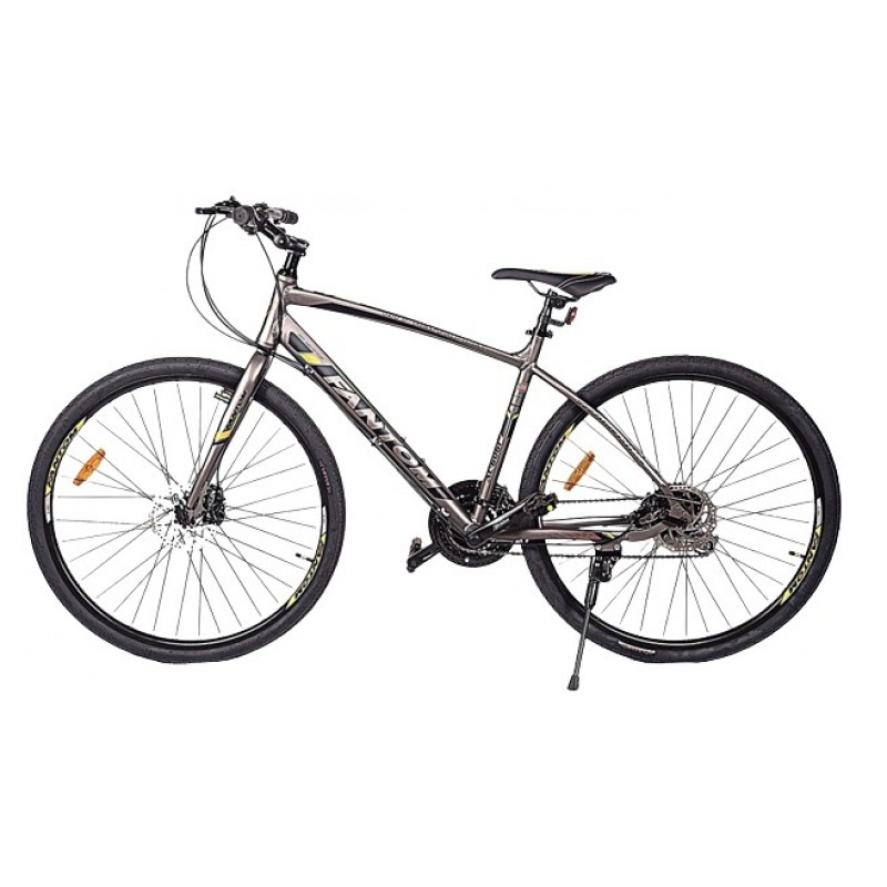 Fantom City Hawk Plus Hybrid Bike Black Grey